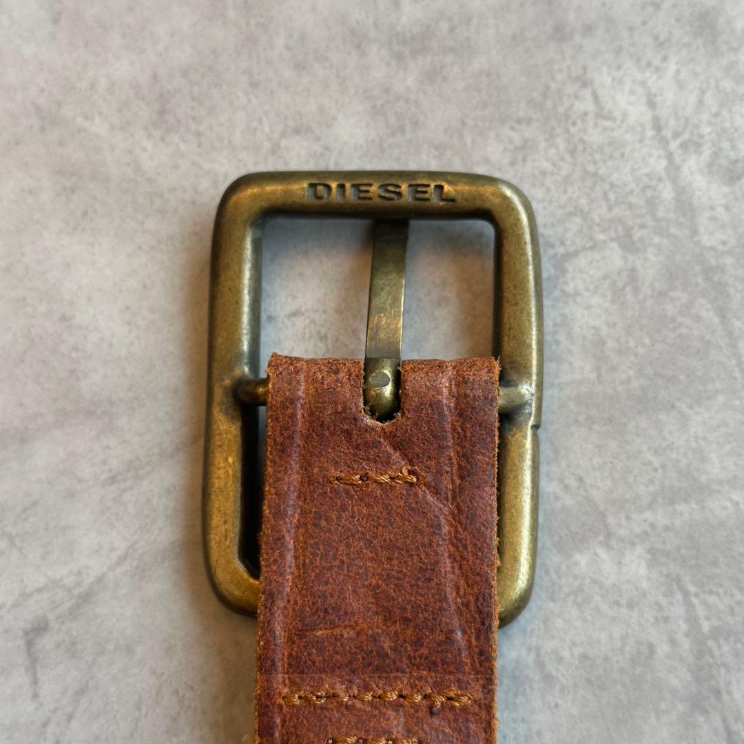 archive DIESEL スタッズ　パンチングメッシュ　レザーベルト 9