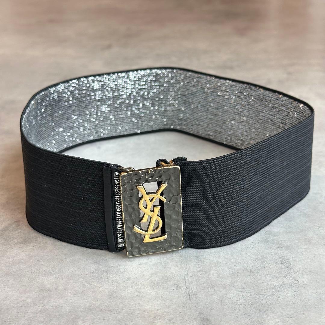 Yves Saint Laurent YSLロゴ ウエストゴムベルト