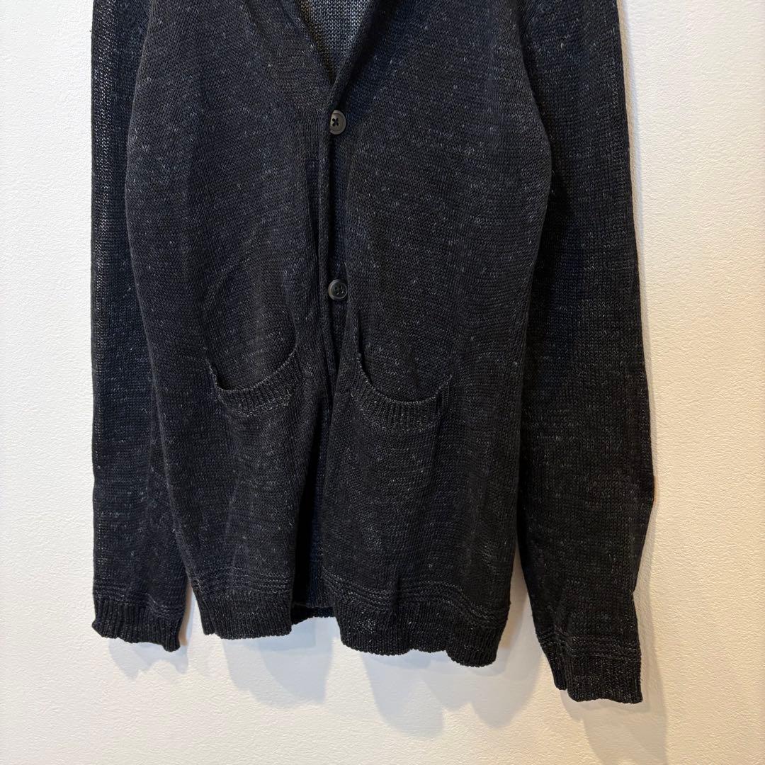 ユナイテッドアローズ カーディガン 麻 リネン 長袖 ダークグレー　M メンズ 4