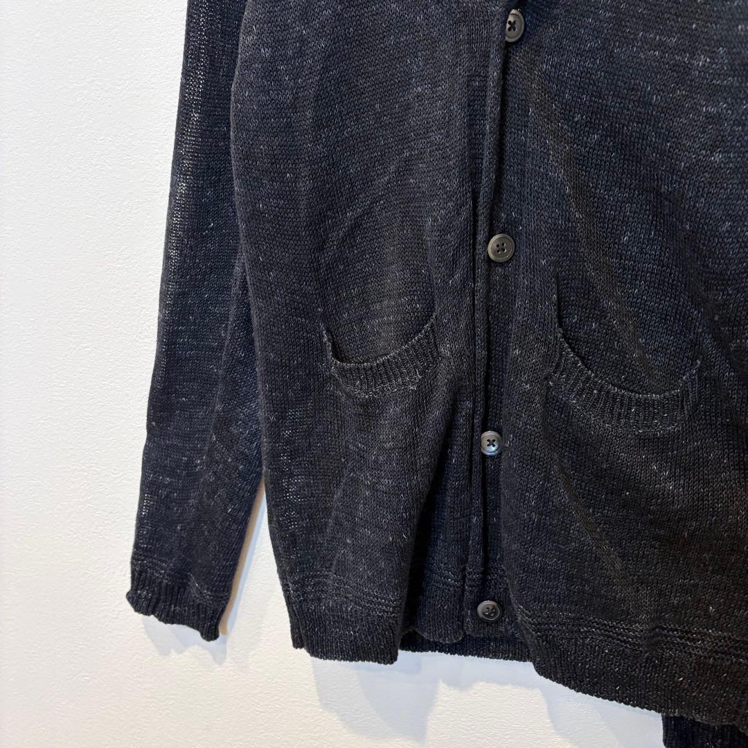 ユナイテッドアローズ カーディガン 麻 リネン 長袖 ダークグレー　M メンズ 5