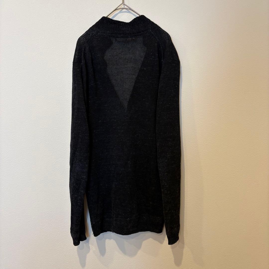 ユナイテッドアローズ カーディガン 麻 リネン 長袖 ダークグレー　M メンズ 6