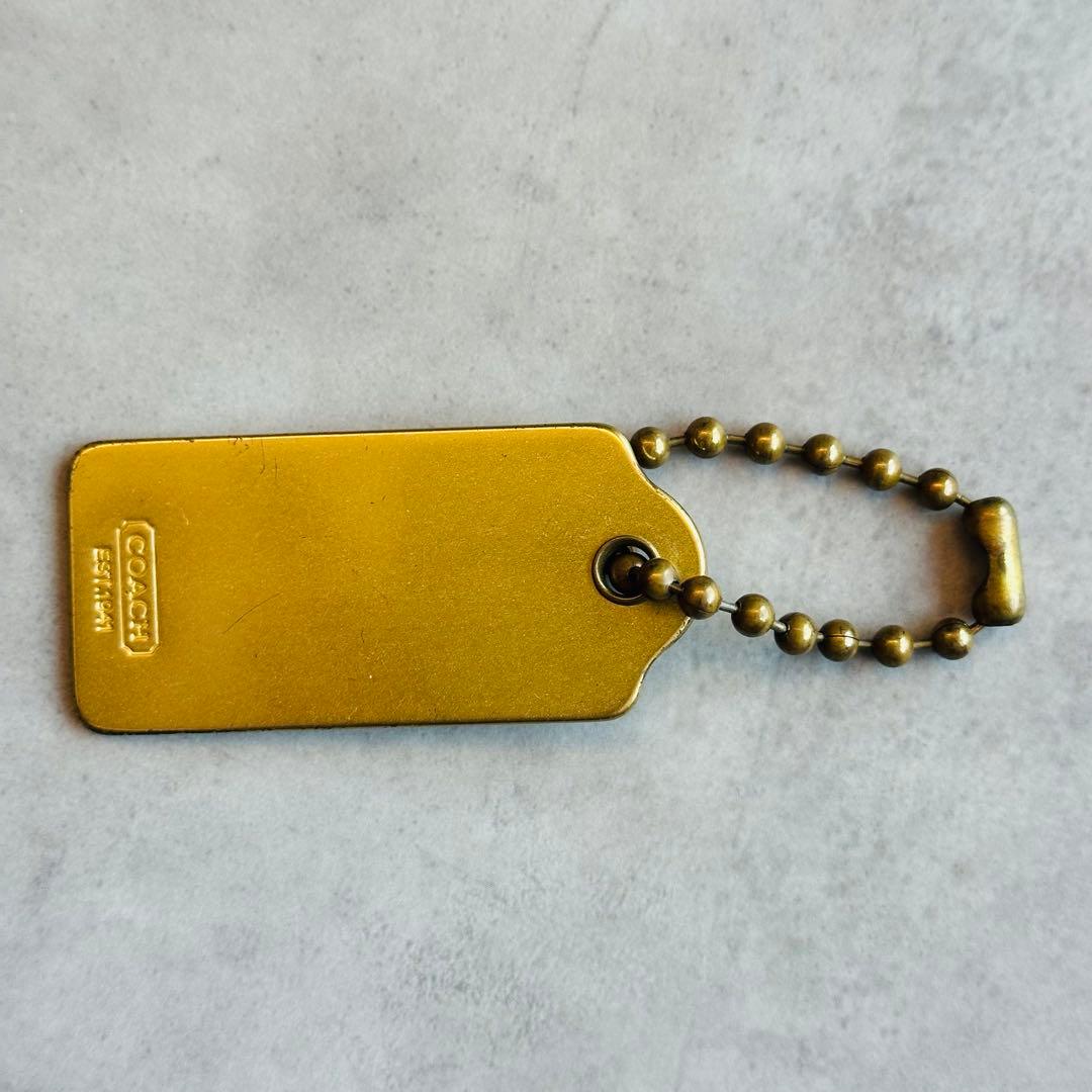 OLD COACH Gold metal hangtag charm ③ 2