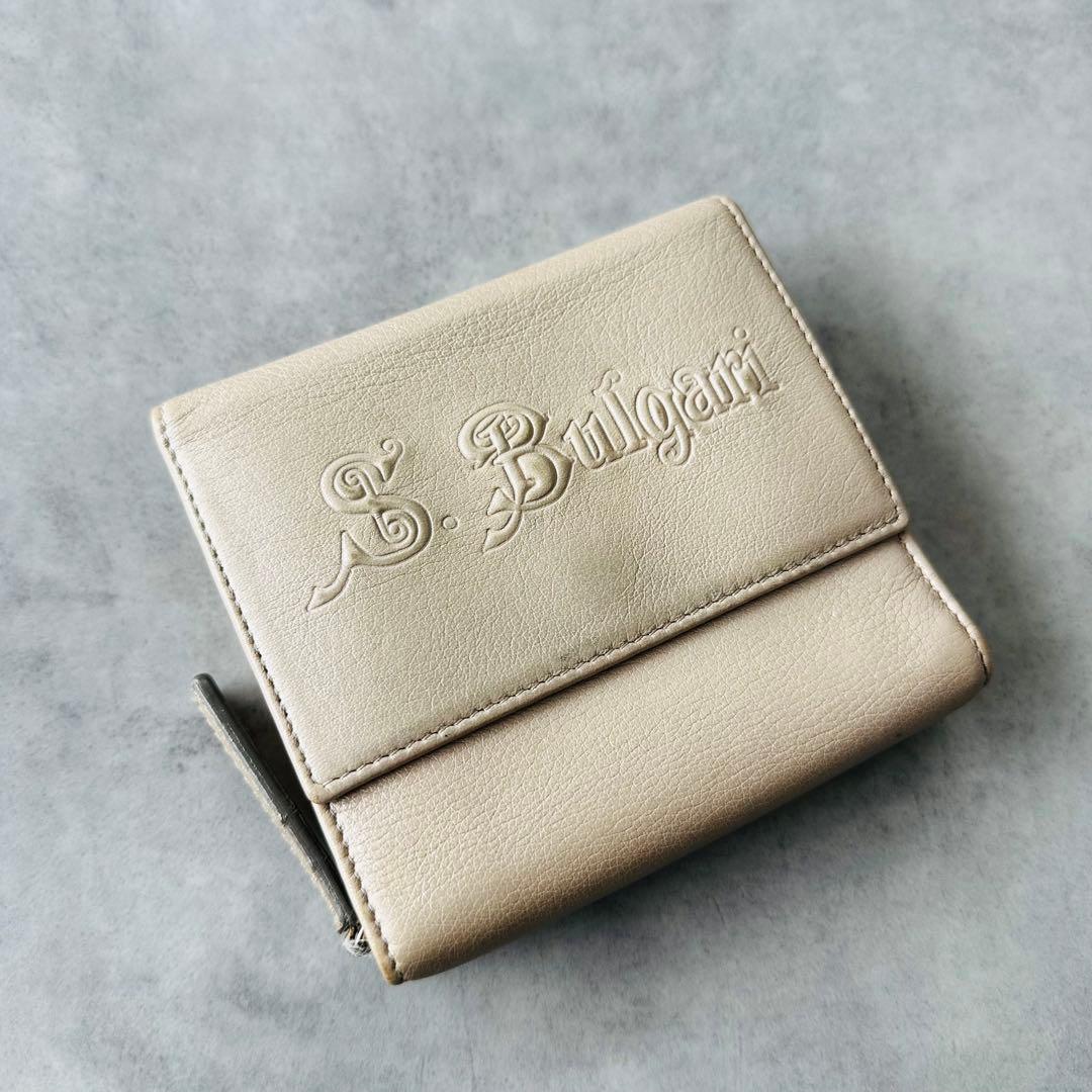 BVLGARI コレツィオーネ エンボスロゴ 二つ折り財布 コンパクトウォレット 3