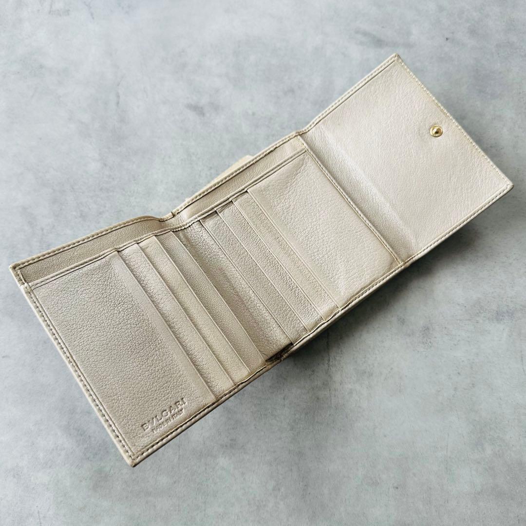 BVLGARI コレツィオーネ エンボスロゴ 二つ折り財布 コンパクトウォレット 8