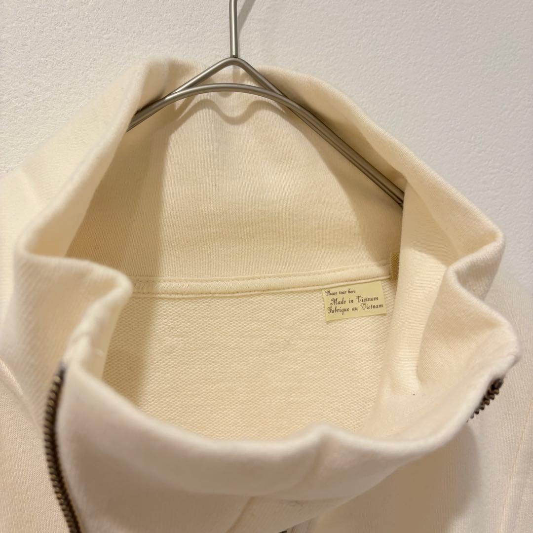 ハーフジップ スウェット 長袖　アイボリー 白　ホワイト　韓国　ハイネック 6