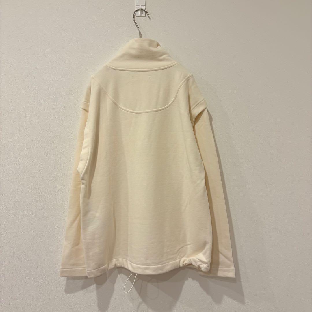 ハーフジップ スウェット 長袖　アイボリー 白　ホワイト　韓国　ハイネック 7