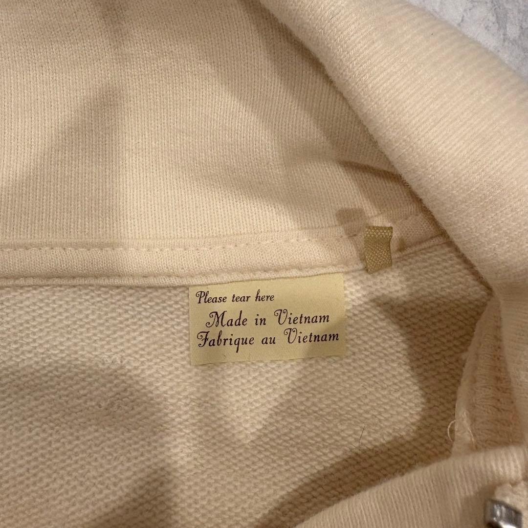 ハーフジップ スウェット 長袖　アイボリー 白　ホワイト　韓国　ハイネック 9