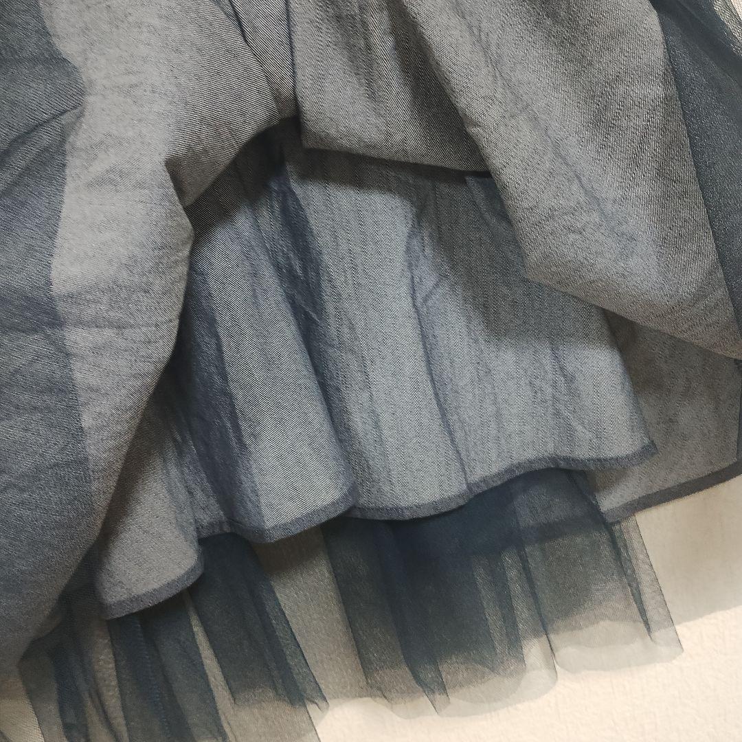 nohea ノヘア ダークネイビー オーバーオール チュールスカート M 4