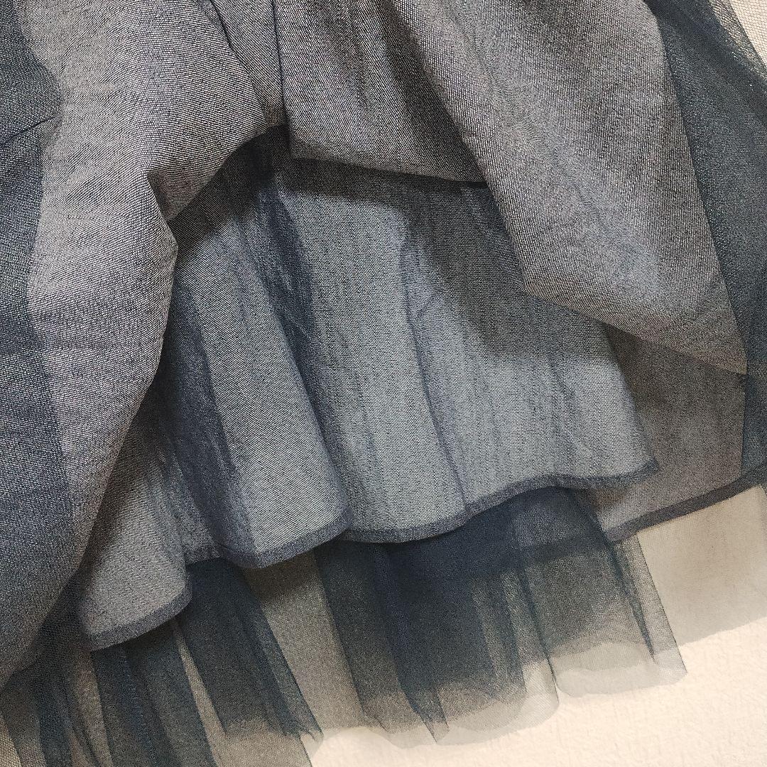 nohea ノヘア ダークネイビー オーバーオール チュールスカート M 5