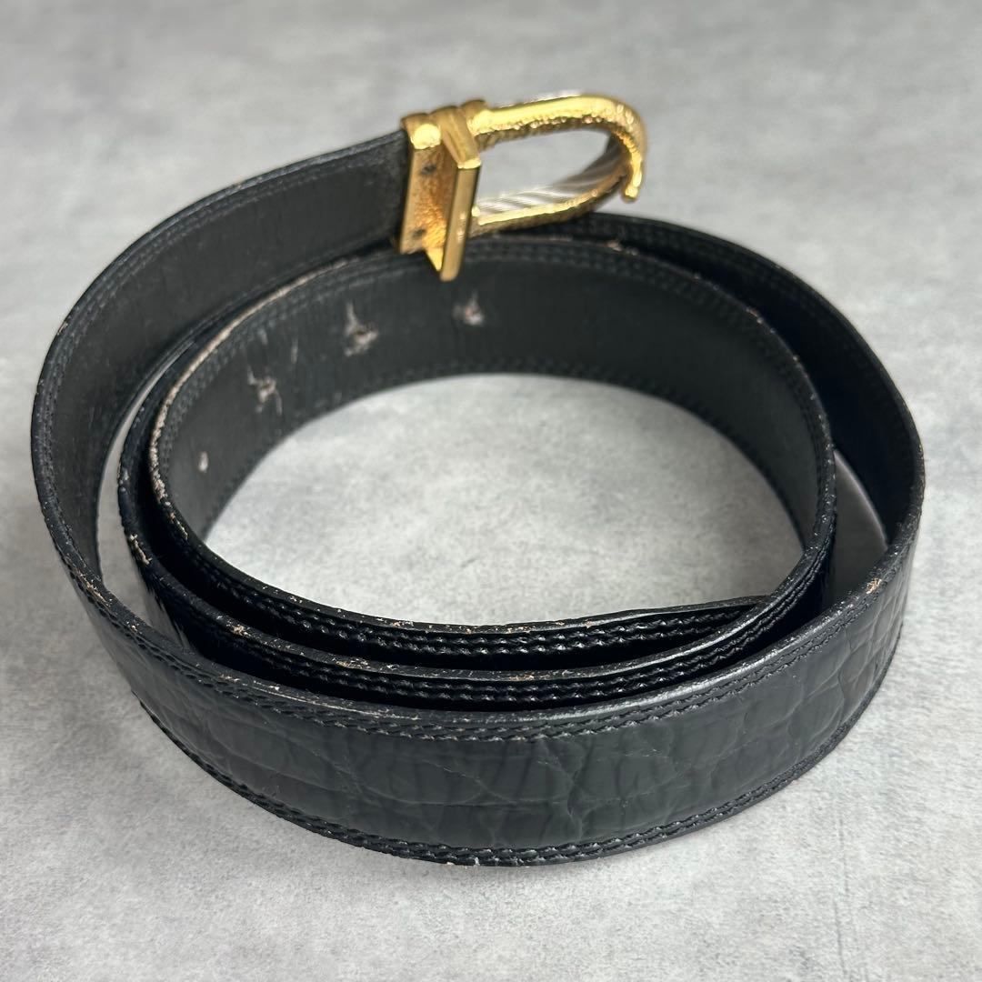 PHILIPPE CHARRIOL ワイヤー　ゴールドバックル　レザーベルト 4