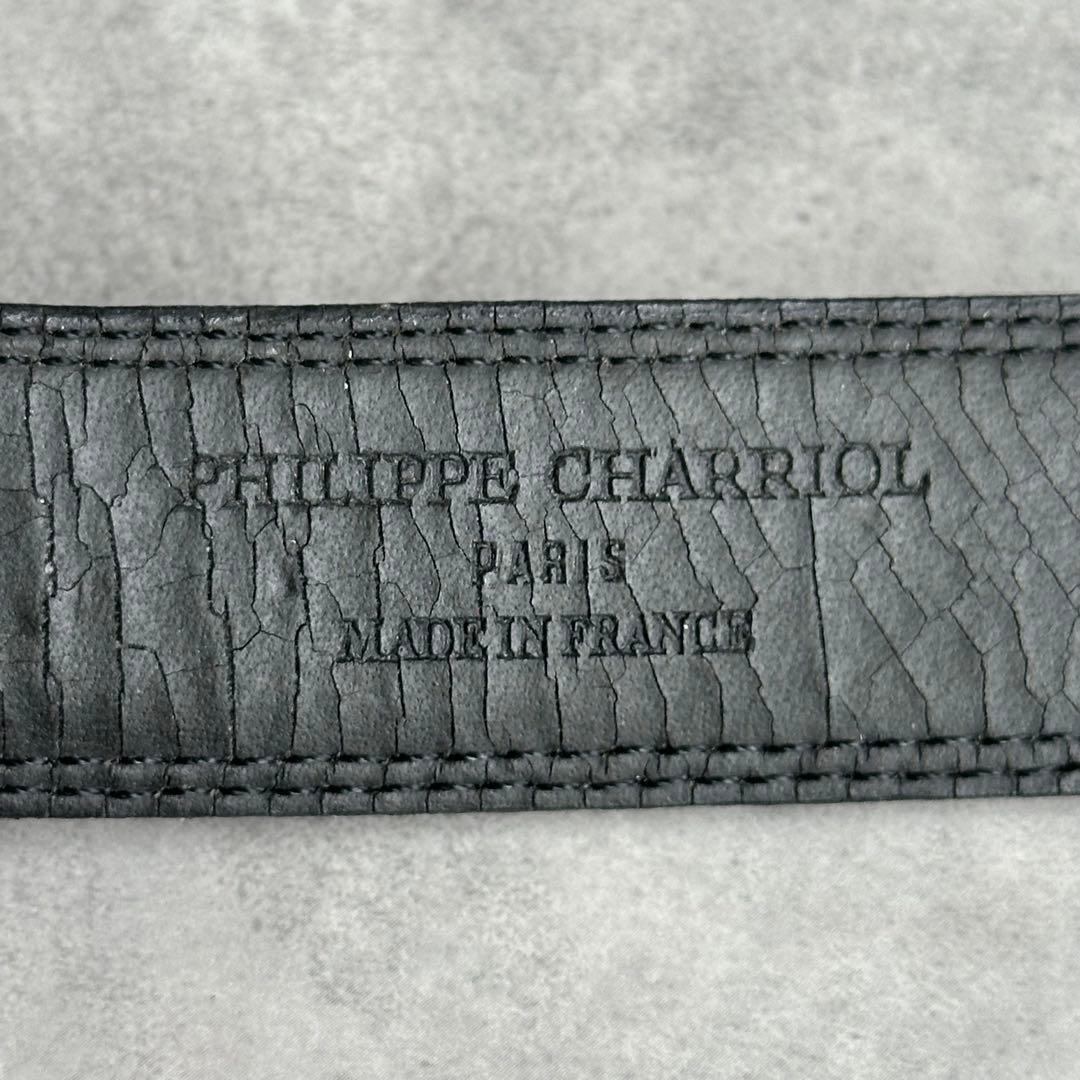 PHILIPPE CHARRIOL ワイヤー　ゴールドバックル　レザーベルト 7