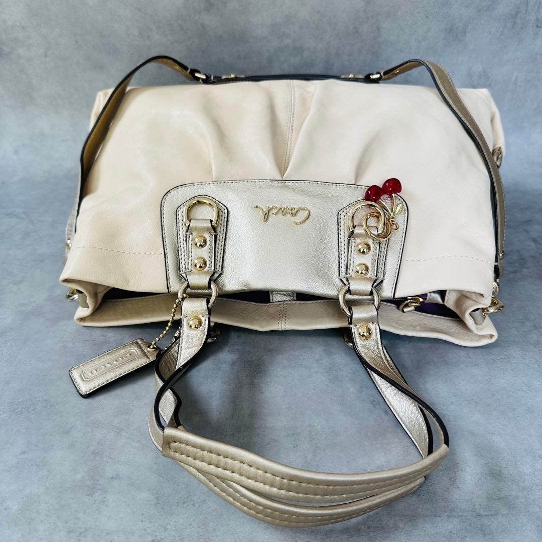 Y2K COACH Ashley Leather 2way Bag 7