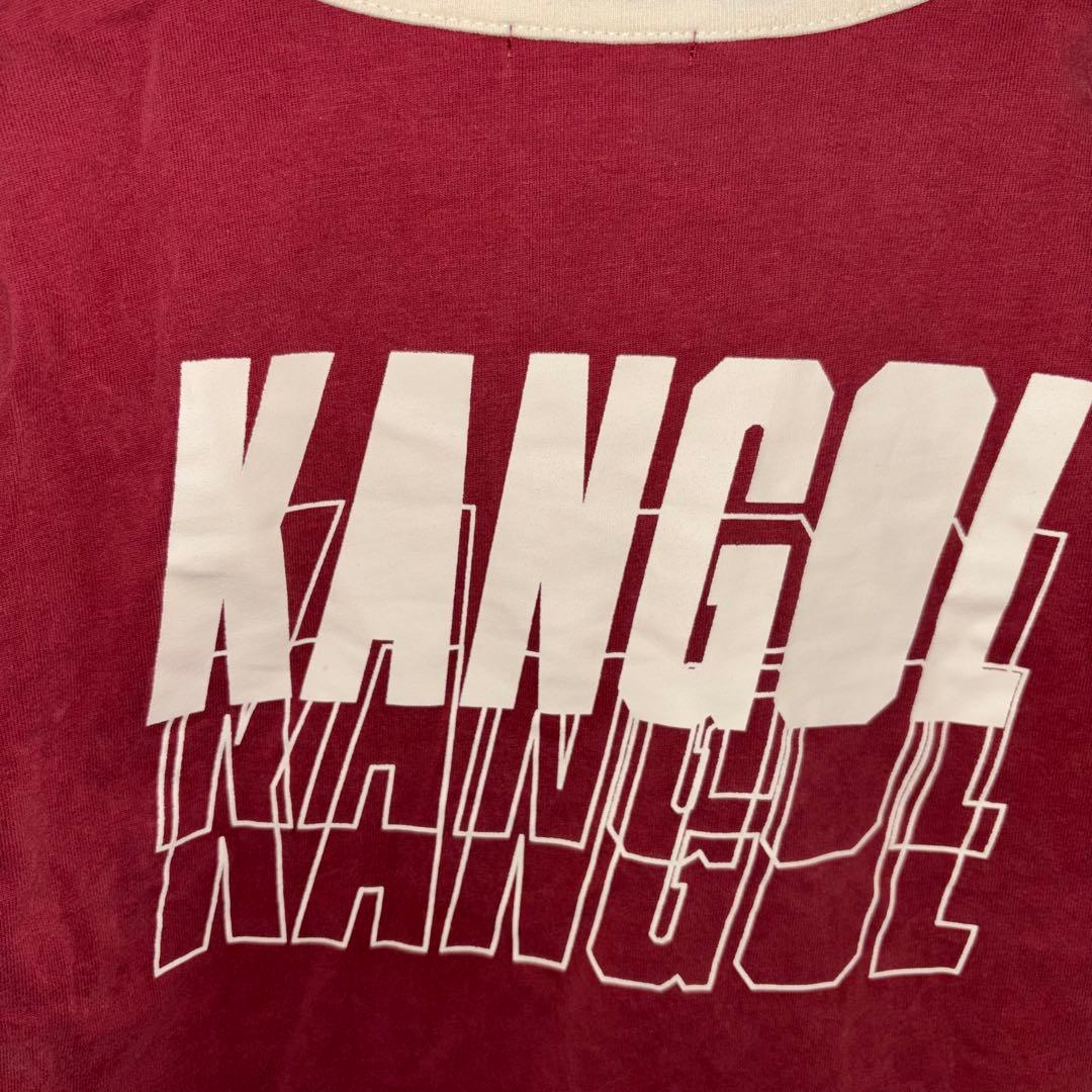 GYDA × KANGOL ワインレッド Tシャツ Fショート丈d695 12