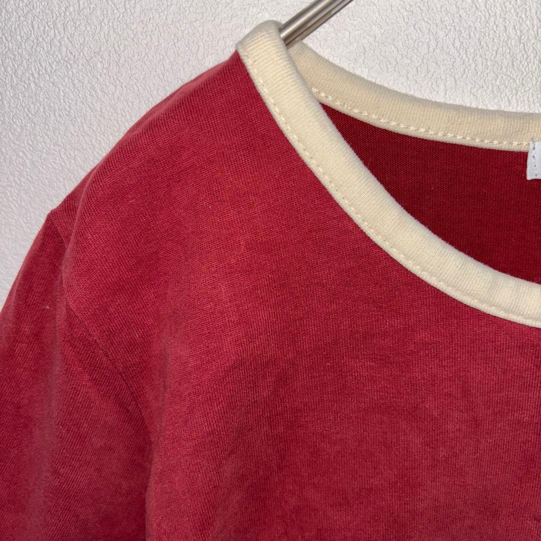 GYDA × KANGOL ワインレッド Tシャツ Fショート丈d695 4