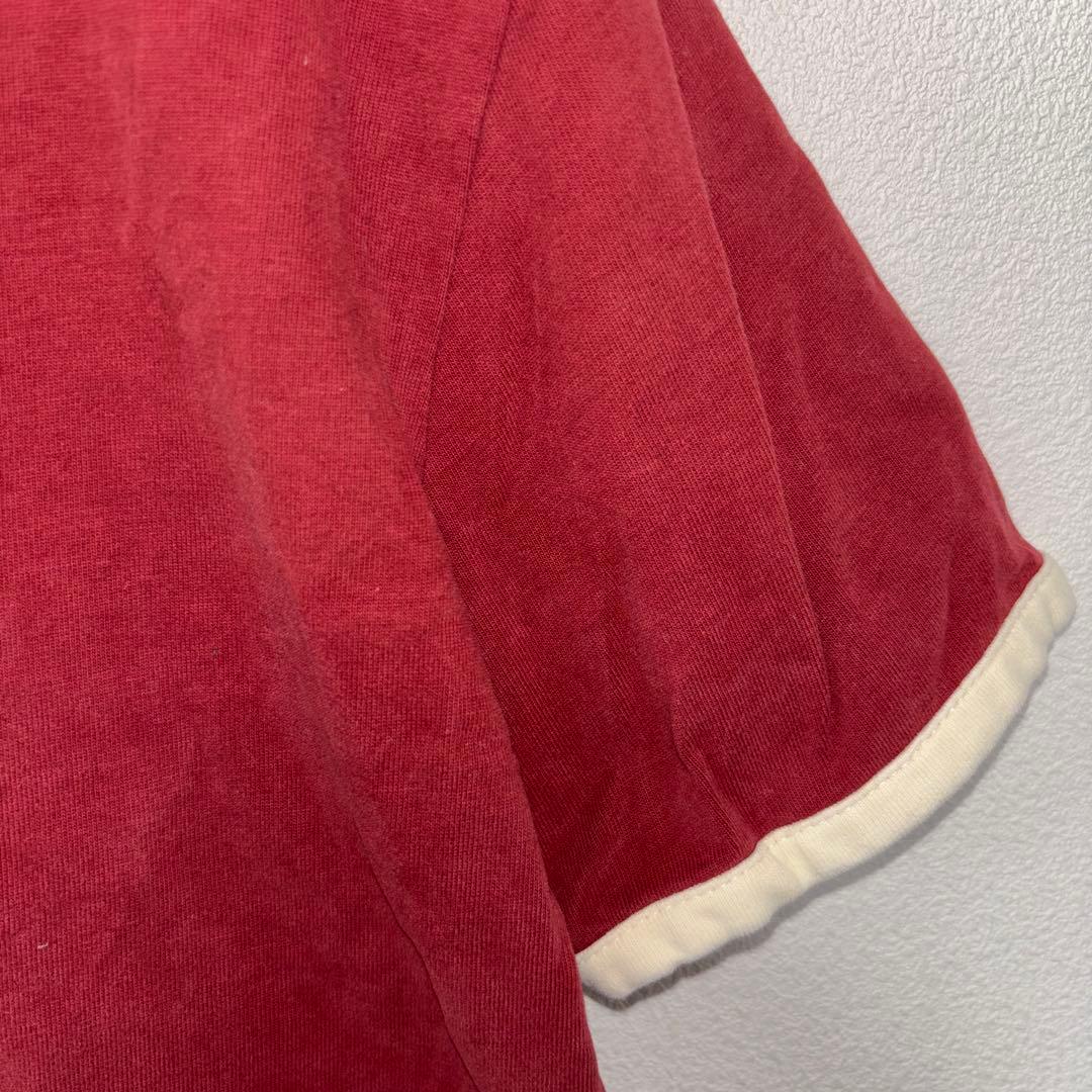 GYDA × KANGOL ワインレッド Tシャツ Fショート丈d695 8