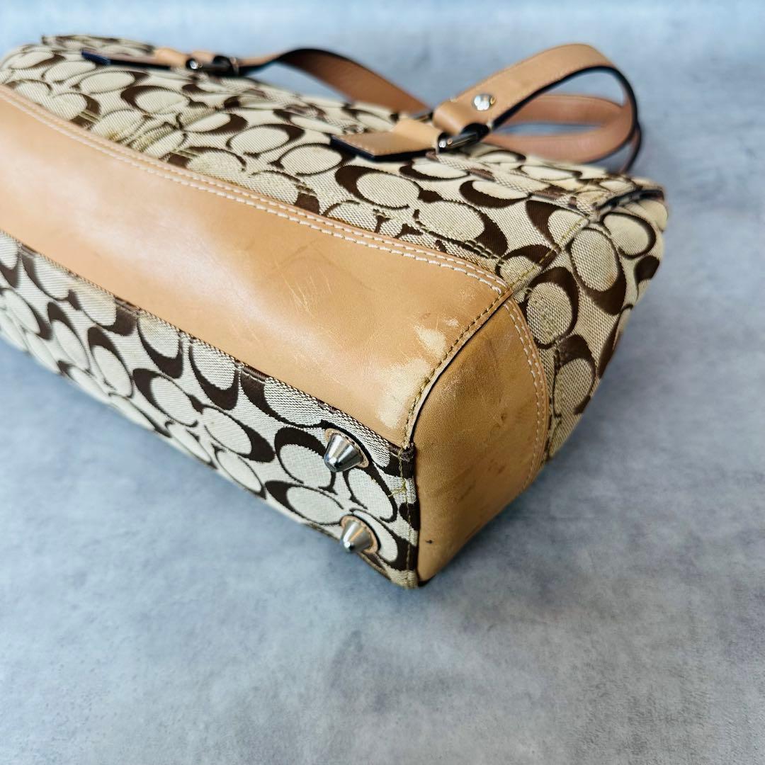 Y2K COACH Signature Turnlock Satchel Bag 11