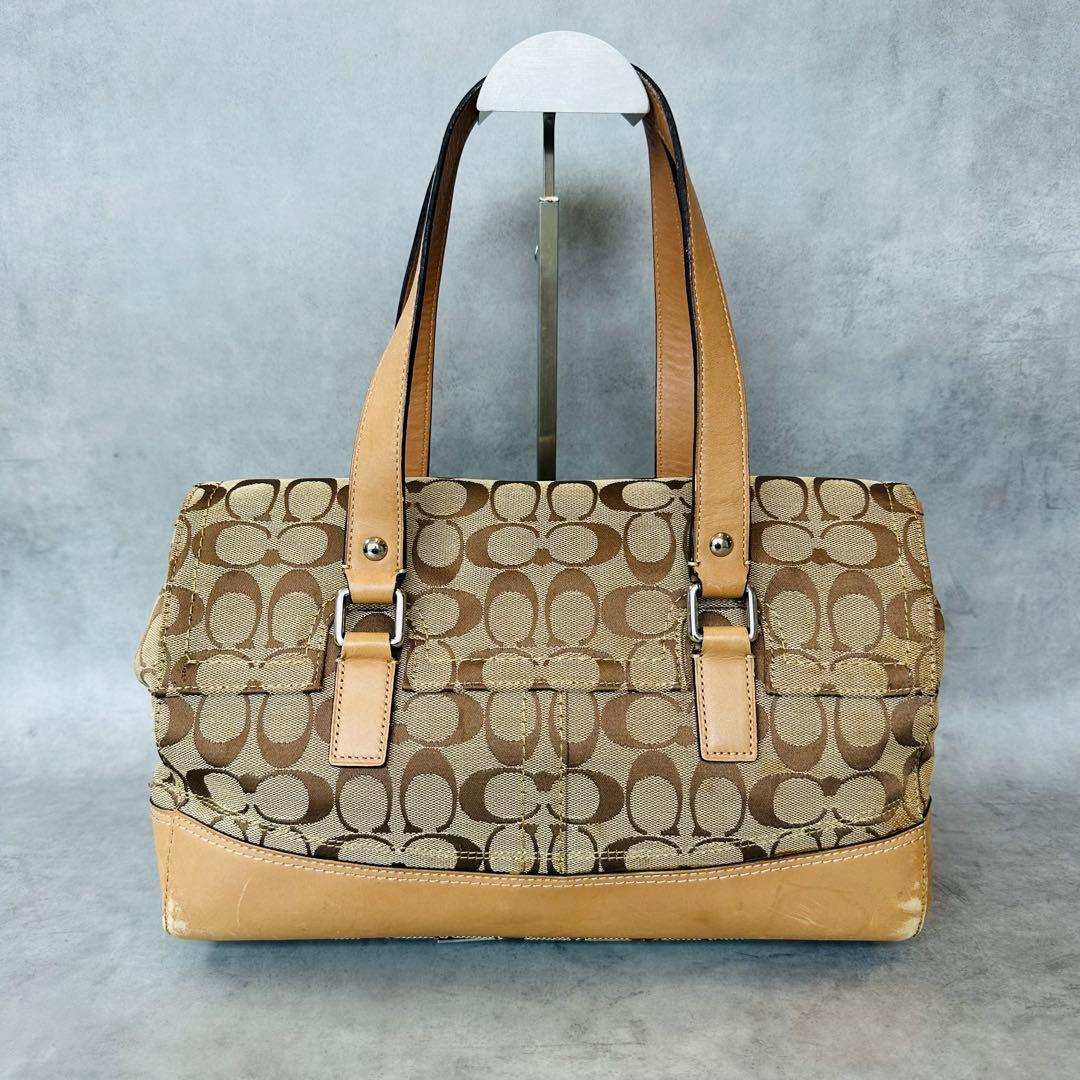 Y2K COACH Signature Turnlock Satchel Bag 3