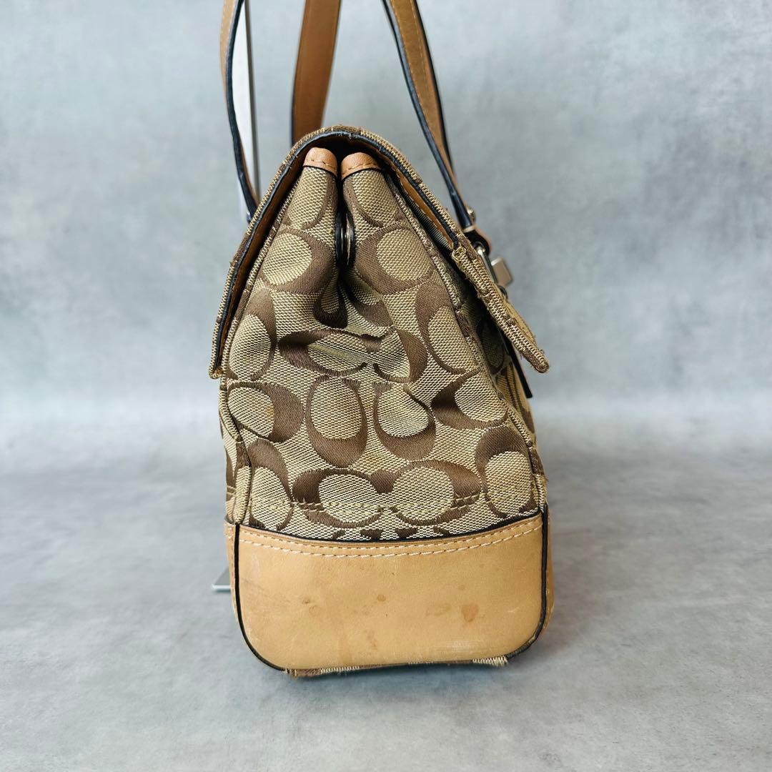 Y2K COACH Signature Turnlock Satchel Bag 4