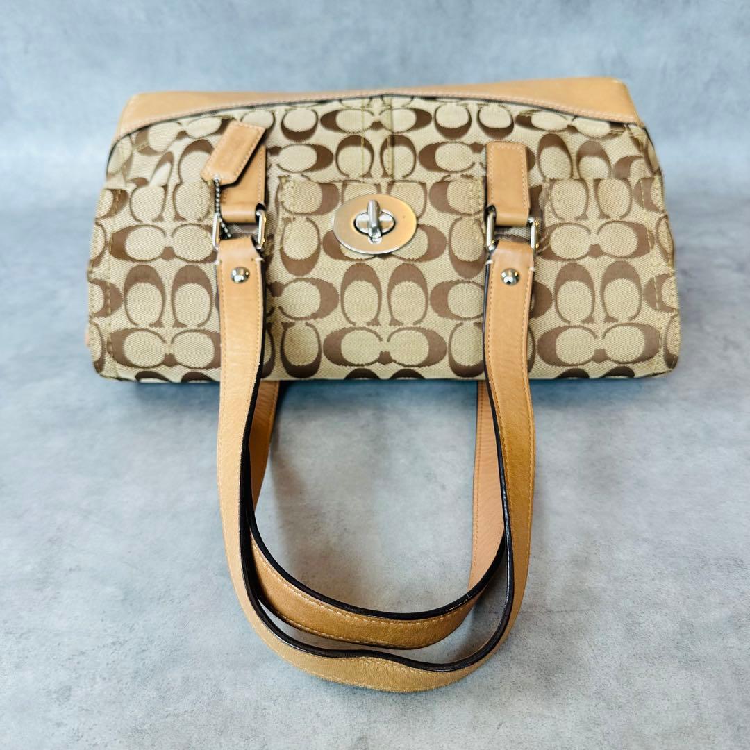 Y2K COACH Signature Turnlock Satchel Bag 6