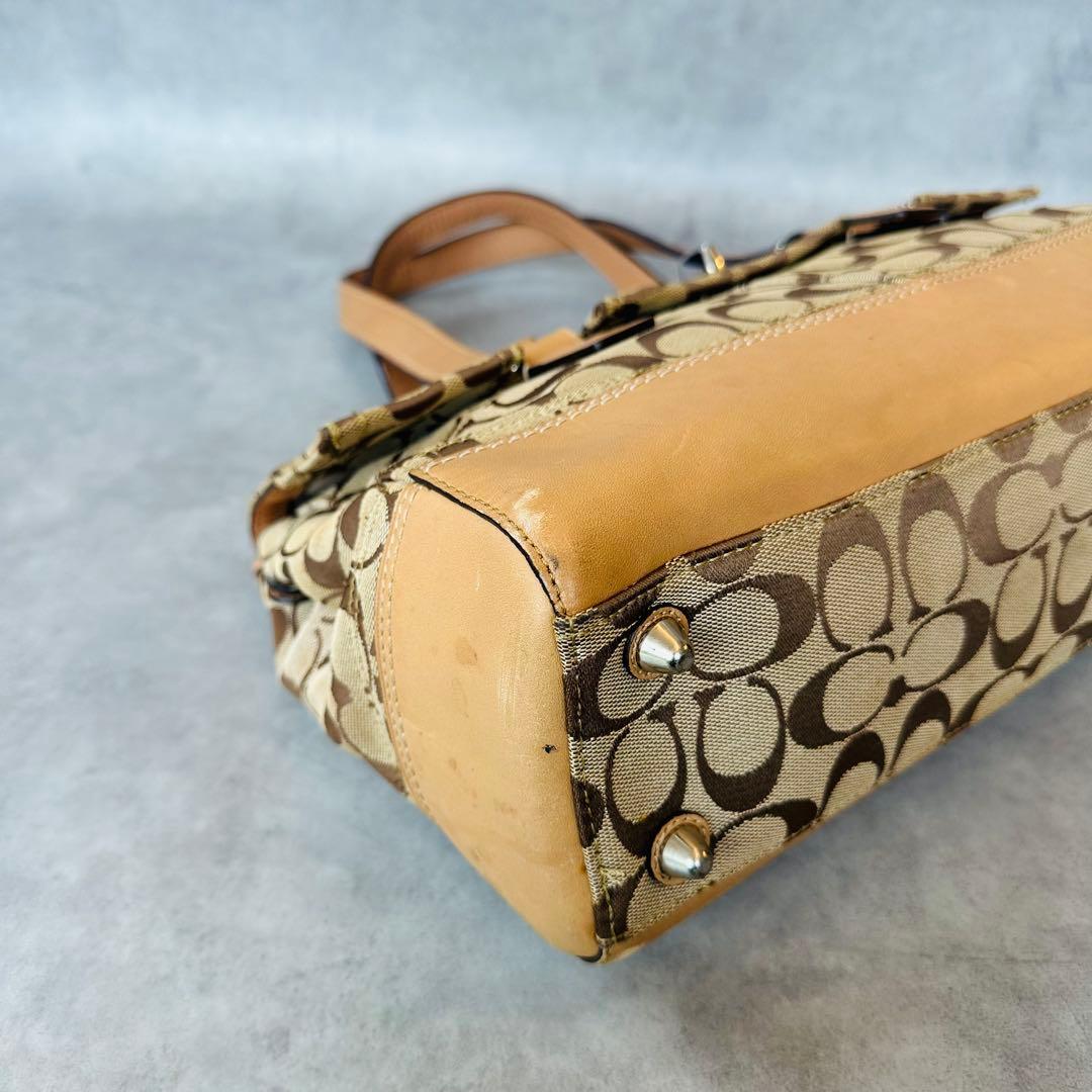 Y2K COACH Signature Turnlock Satchel Bag 8