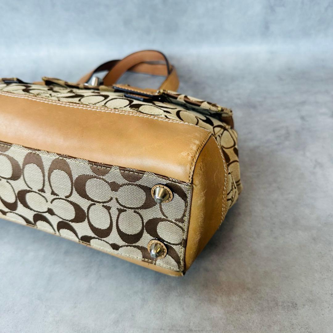 Y2K COACH Signature Turnlock Satchel Bag 9