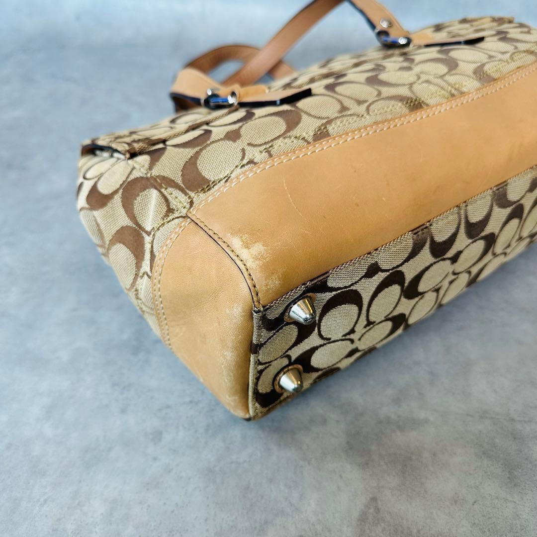 Y2K COACH Signature Turnlock Satchel Bag 10