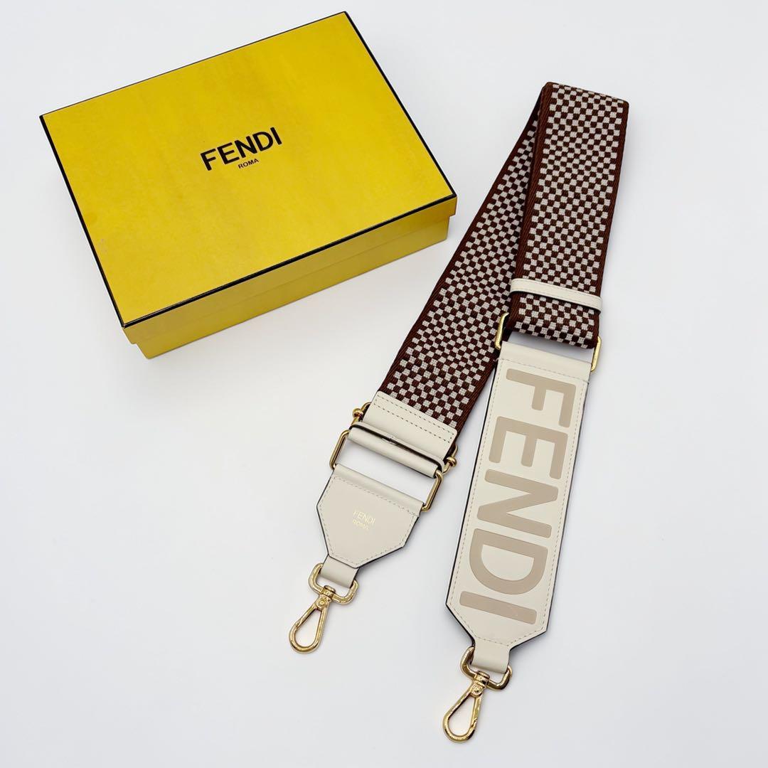 ⭐️美品⭐️ フェンディ ストラップユー リボン ヴィシー ブラウン