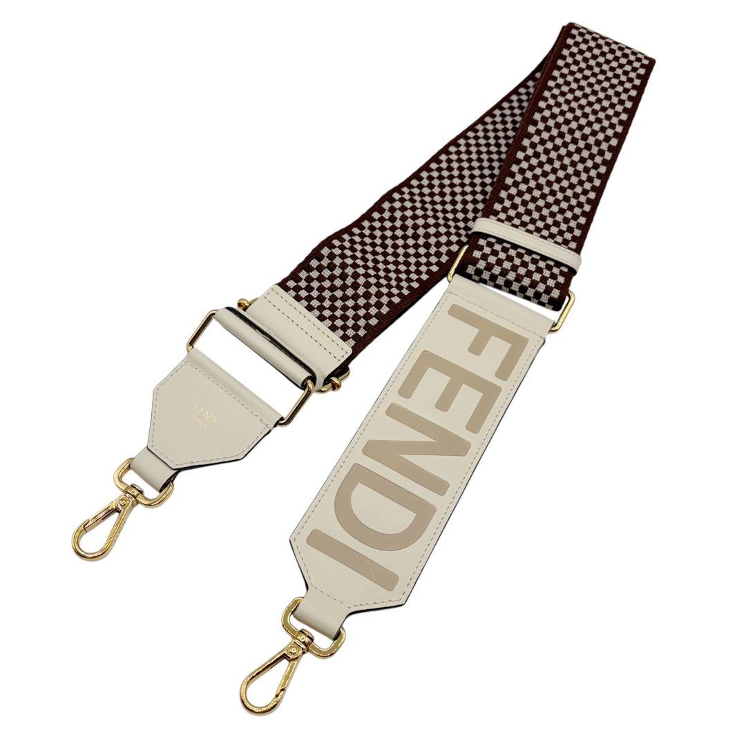 ⭐️美品⭐️ フェンディ ストラップユー リボン ヴィシー ブラウン 2