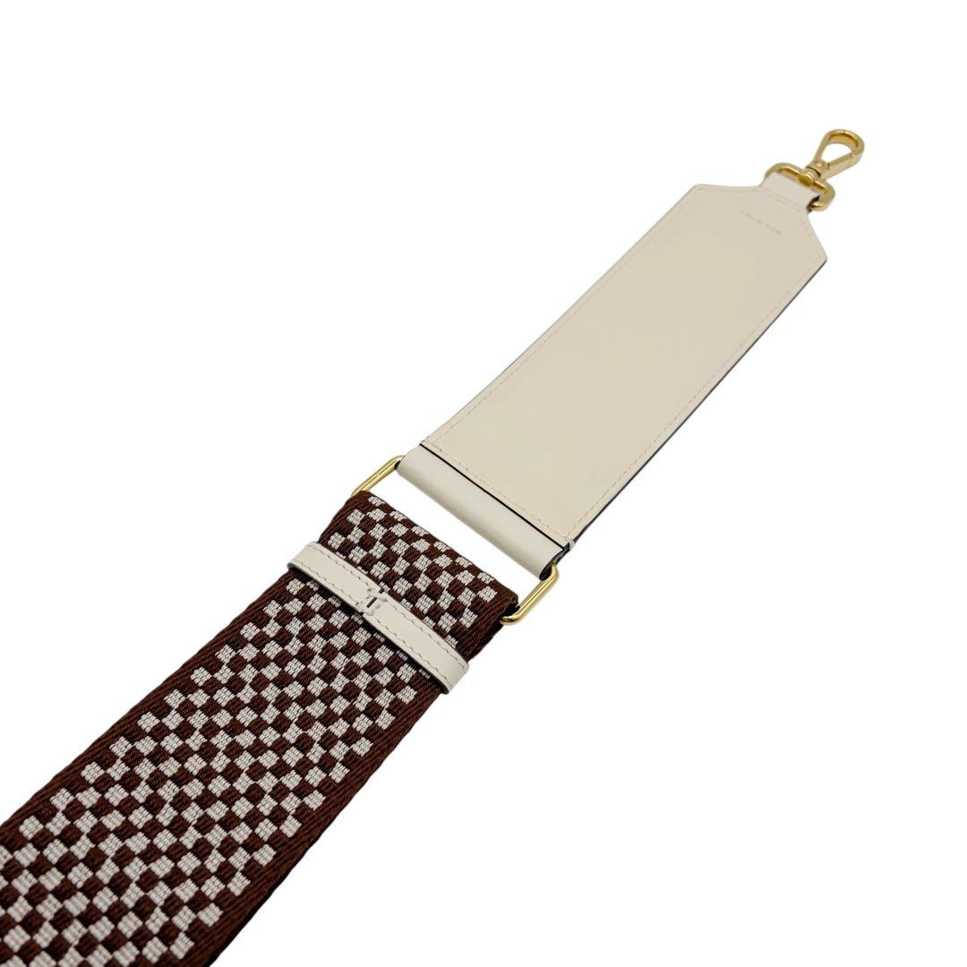 ⭐️美品⭐️ フェンディ ストラップユー リボン ヴィシー ブラウン 5