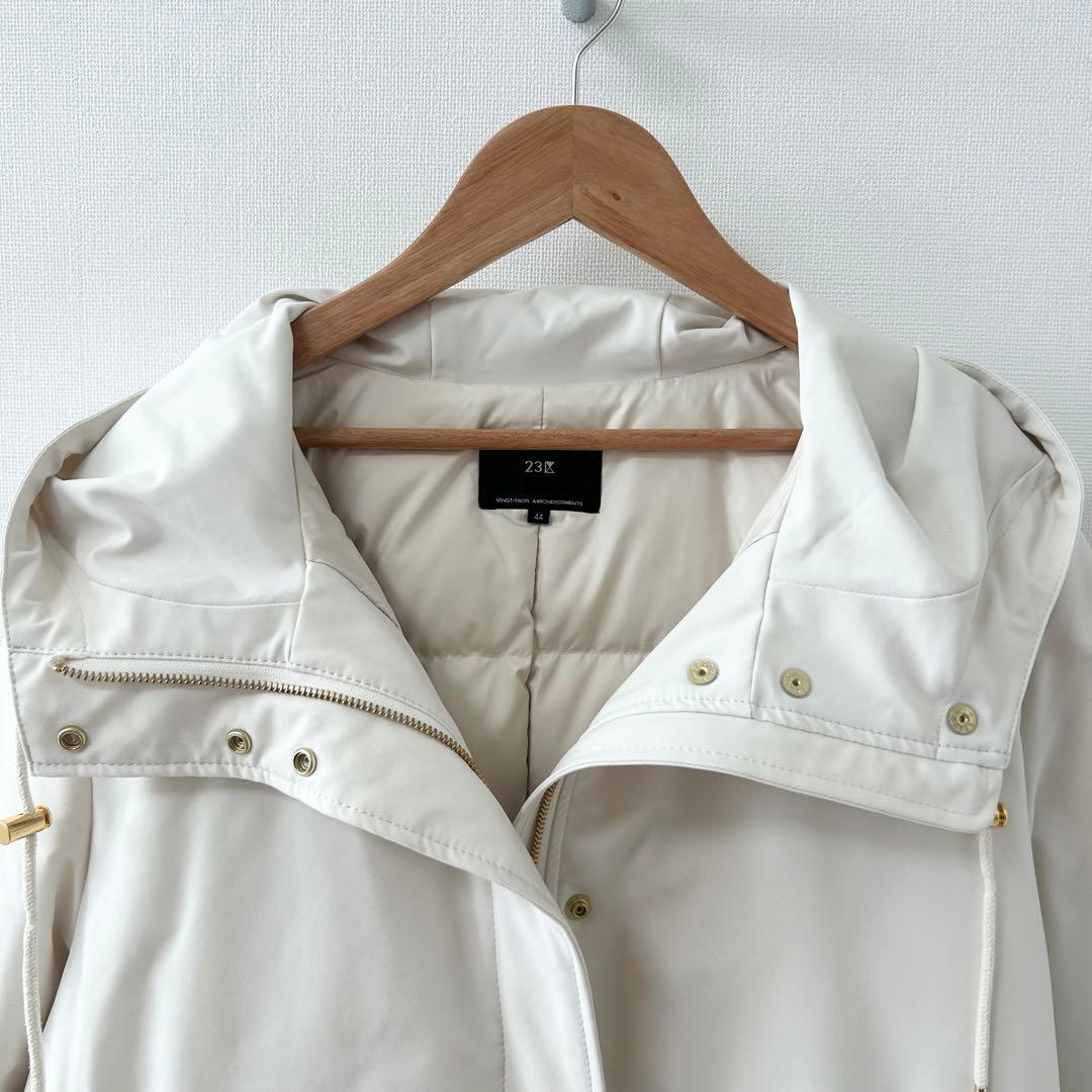 2024AW✨23区　ミリタリーダウンコート　ホワイト　大きいサイズ　44 5