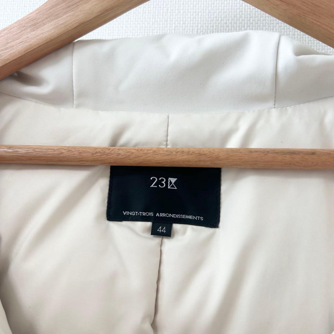 2024AW✨23区　ミリタリーダウンコート　ホワイト　大きいサイズ　44 6