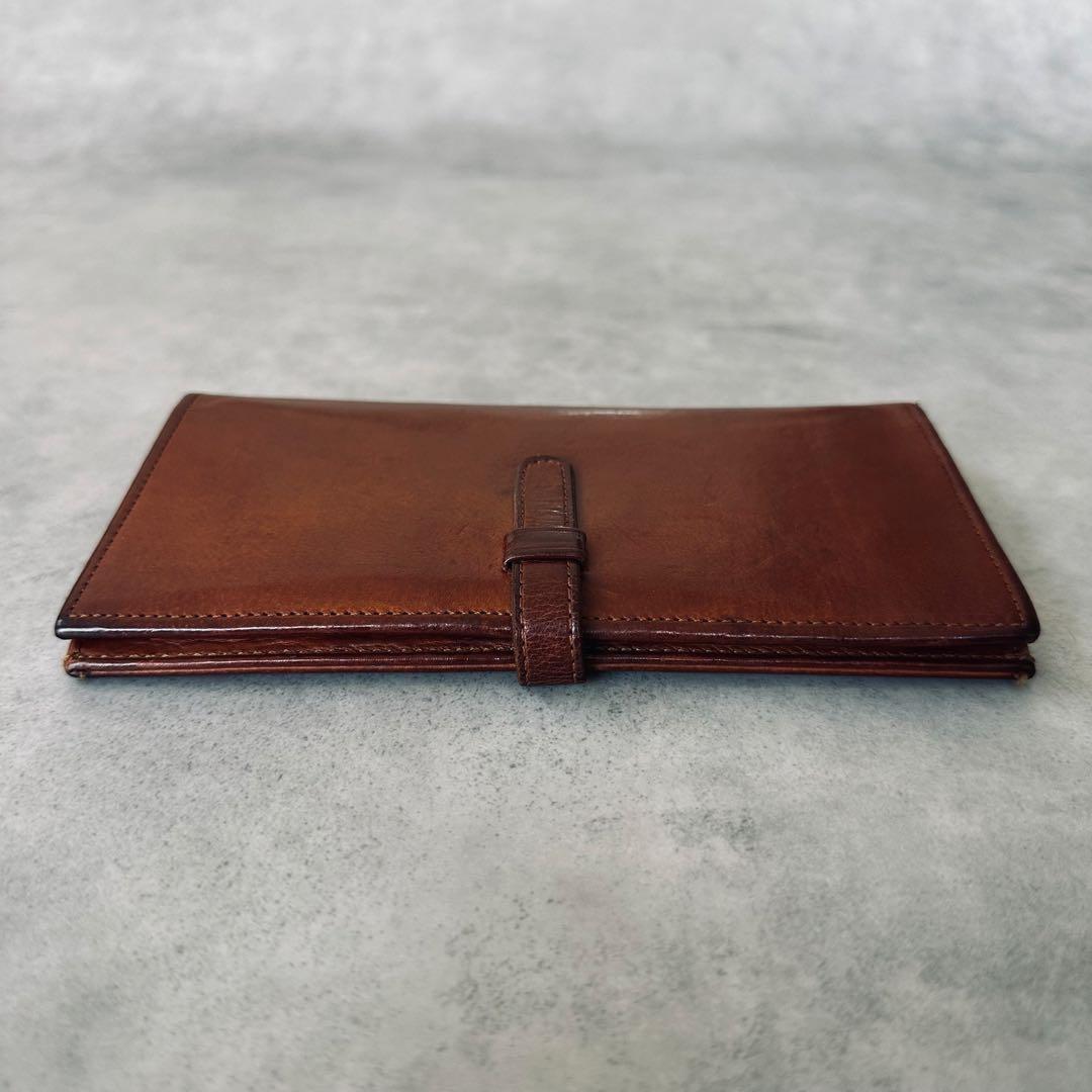 OLD COACH レザー　二つ折り長財布　札入れ 小銭入れ カード入れ 茶 4