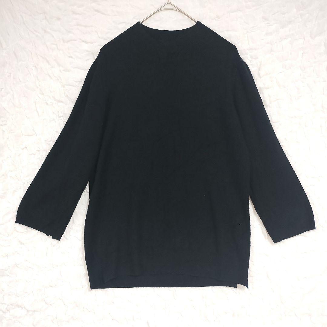 ZARA ザラニット 黒の長袖クルーネックニット M シンプル カジュアル 薄手