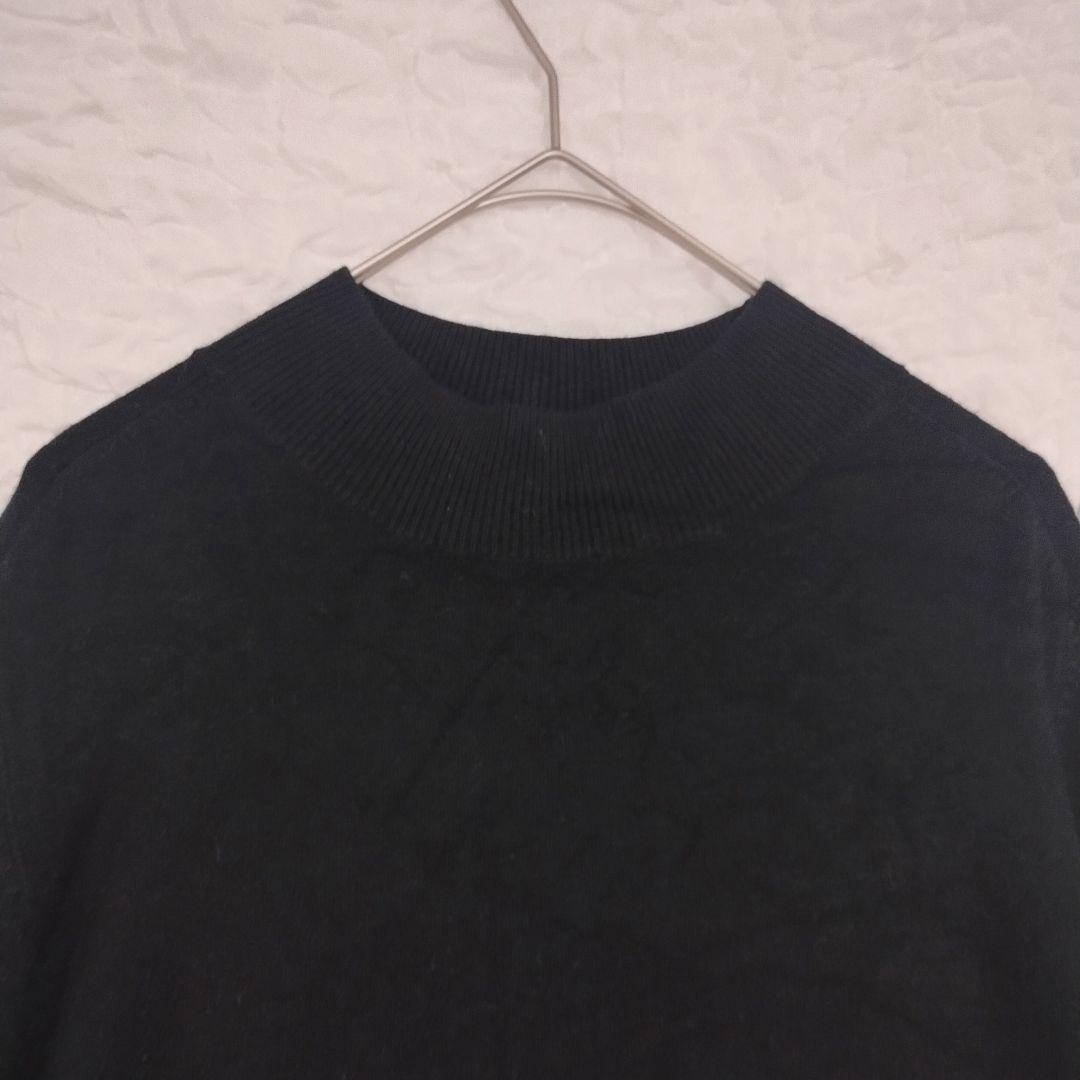 ZARA ザラニット 黒の長袖クルーネックニット M シンプル カジュアル 薄手 3