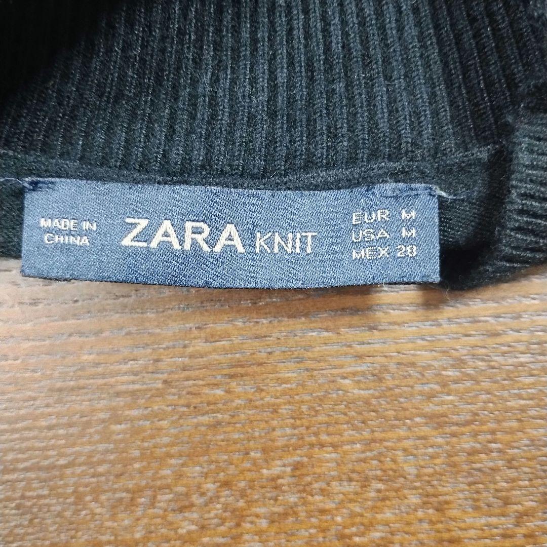 ZARA ザラニット 黒の長袖クルーネックニット M シンプル カジュアル 薄手 7