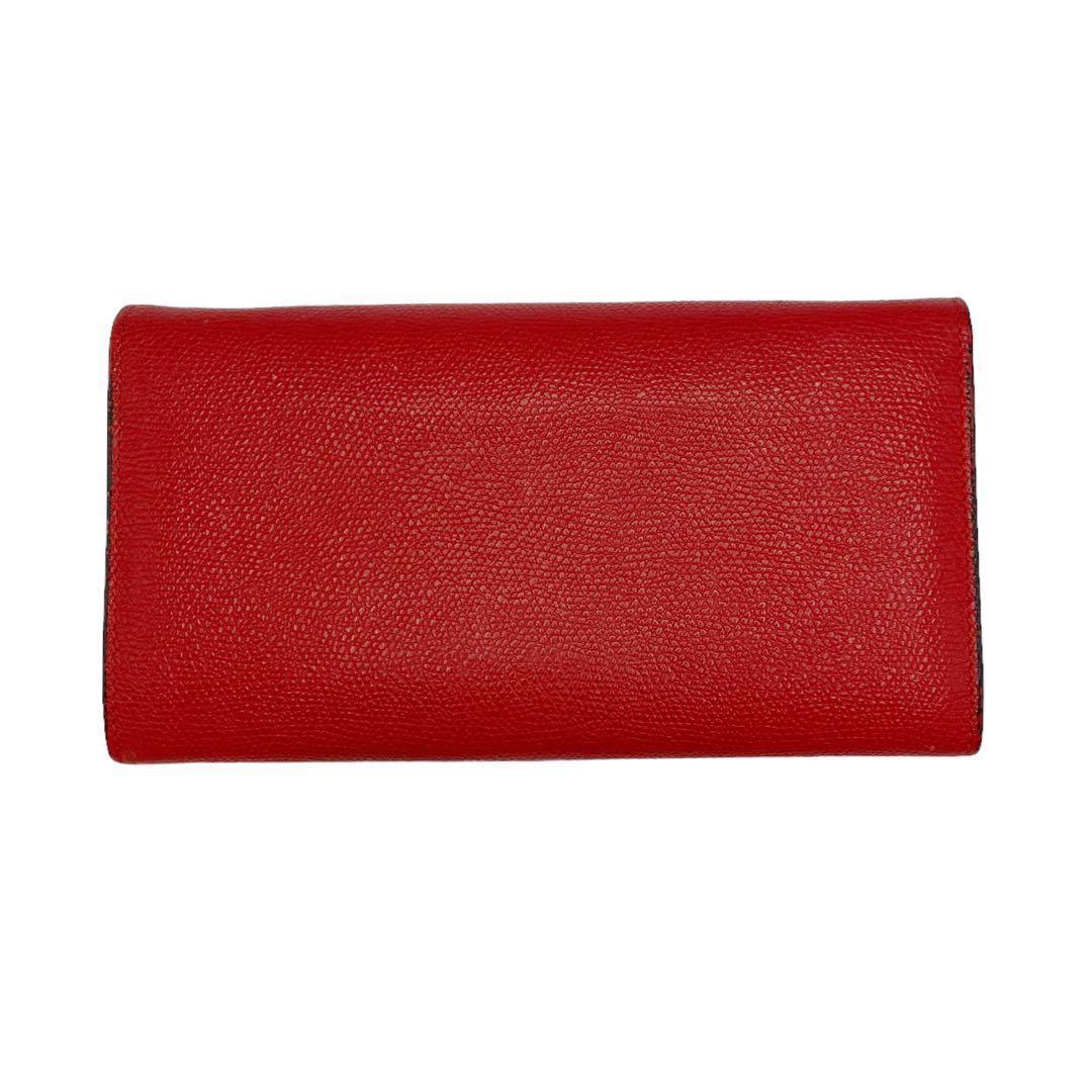良品✨ ヴァレクストラ イジィデ チェーンウォレット 長財布 レッド 3