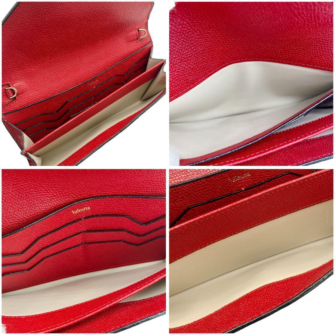 良品✨ ヴァレクストラ イジィデ チェーンウォレット 長財布 レッド 5