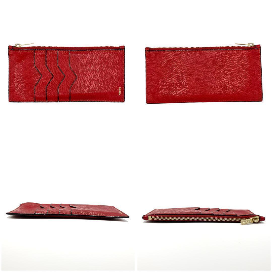 良品✨ ヴァレクストラ イジィデ チェーンウォレット 長財布 レッド 8