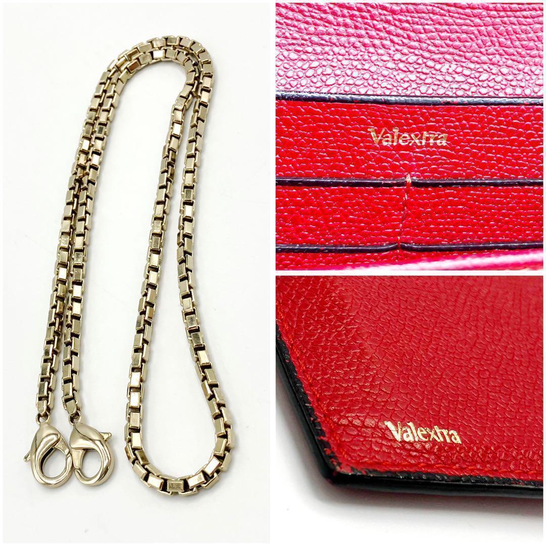 良品✨ ヴァレクストラ イジィデ チェーンウォレット 長財布 レッド 9