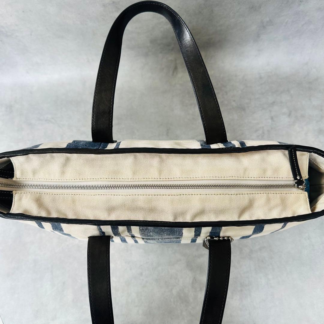 COACH Heritage Striped Large Tote Bag 13