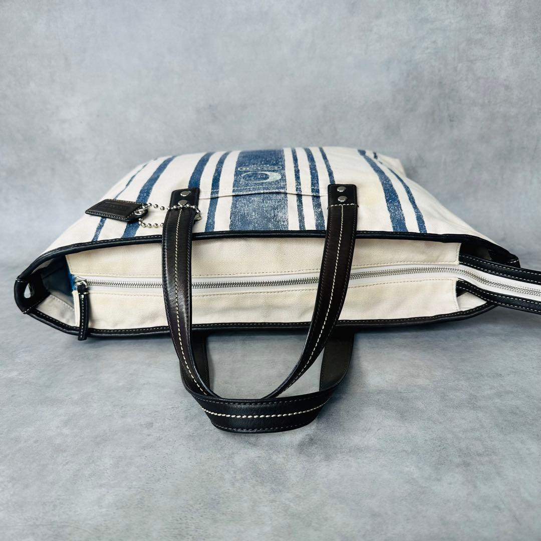 COACH Heritage Striped Large Tote Bag 7