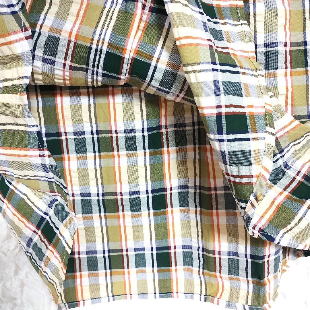 DoCLASSE ドゥクラッセ チェック柄 半袖シャツ ボタンダウン 大きめXL 4