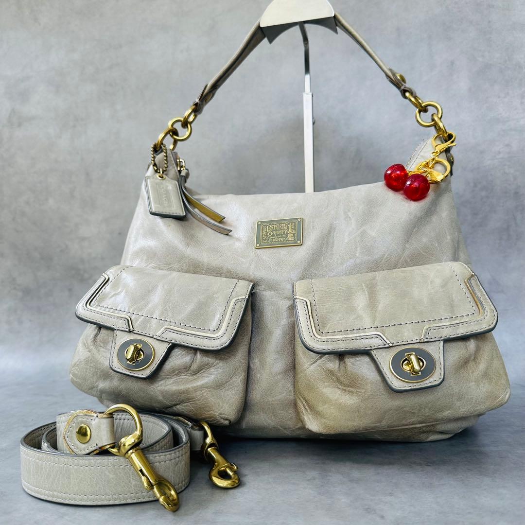 Y2K COACH Poppy Turnlock Double Pocket