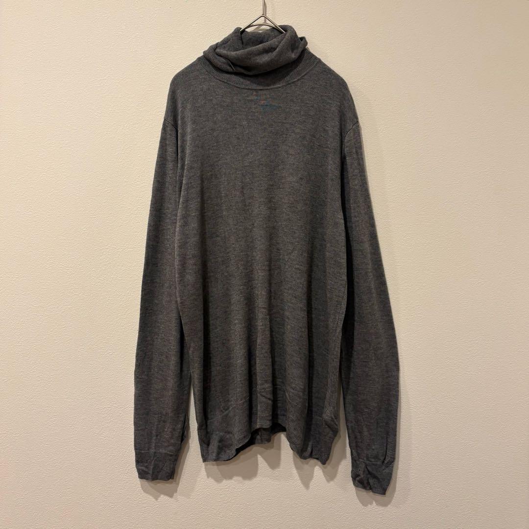 ザラ タートルネック ニットセーター 長袖 グレー 灰色　M レディース　無地