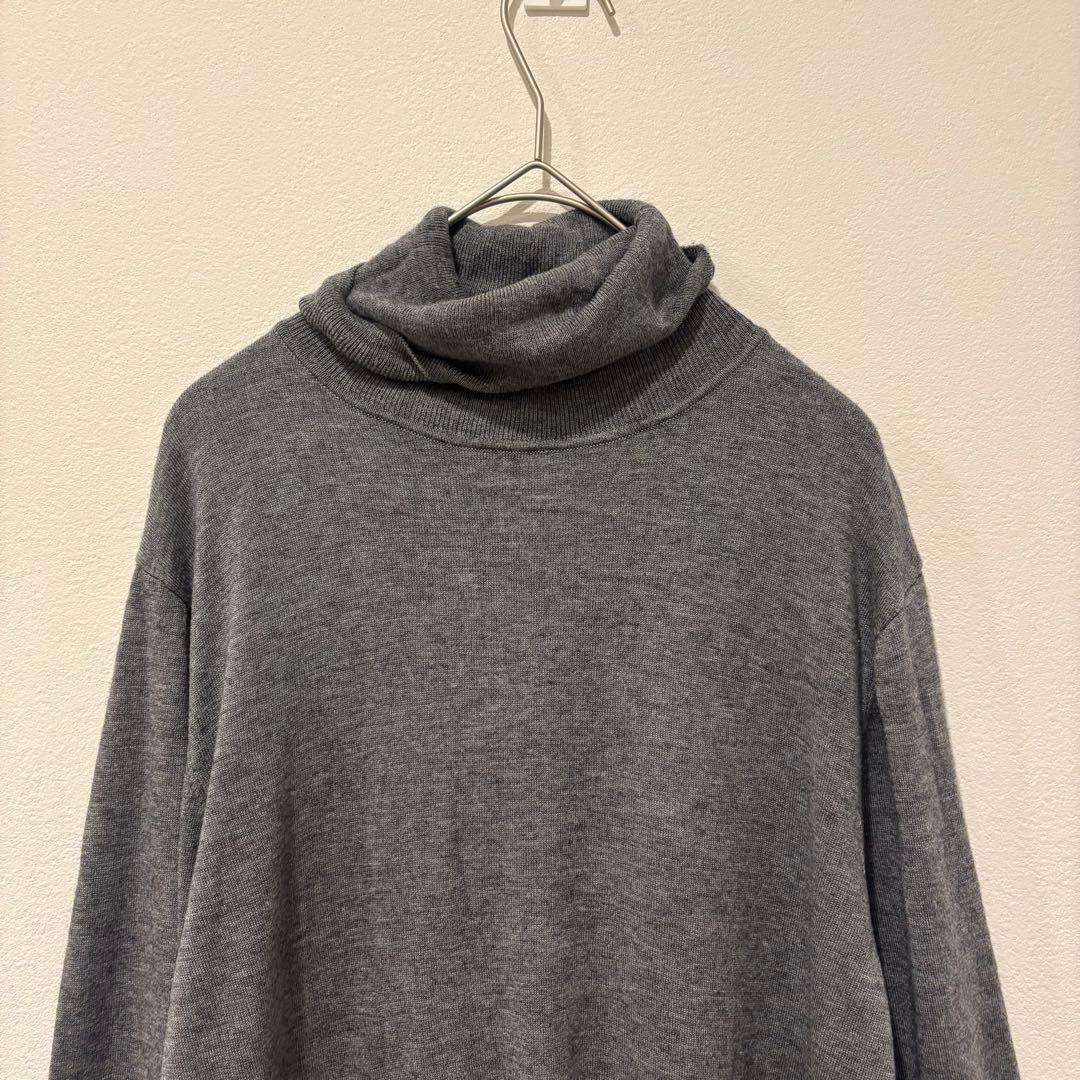ザラ タートルネック ニットセーター 長袖 グレー 灰色　M レディース　無地 2