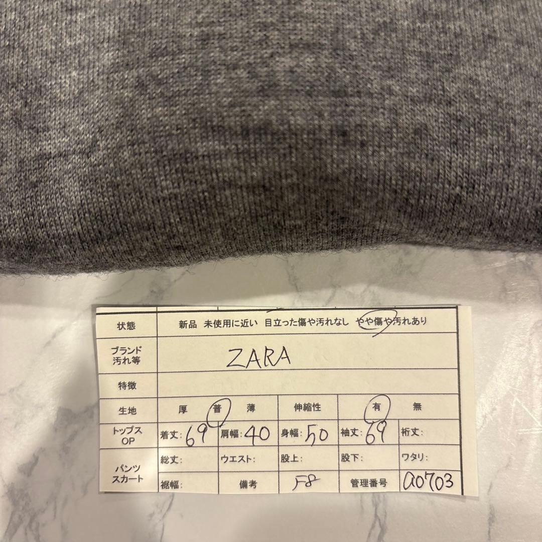 ザラ タートルネック ニットセーター 長袖 グレー 灰色　M レディース　無地 10