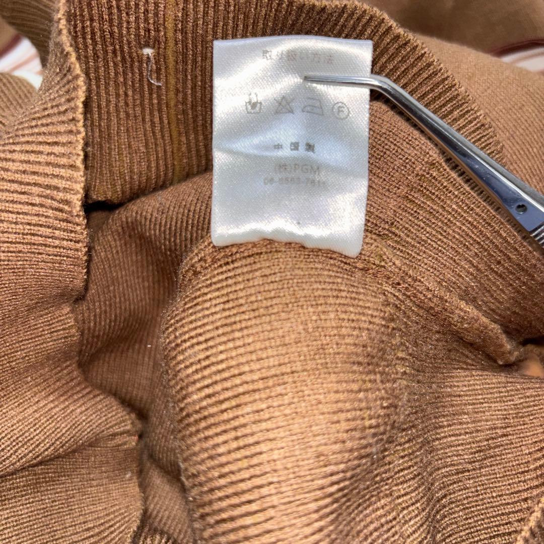 韓国ブランドリボン付きブラウンニットセーター Mダミーボタン d759 14