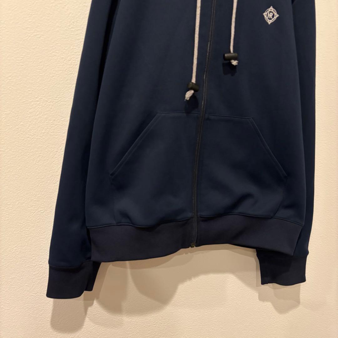 カンゴール パーカー ジップアップ フーディー 紺色　ネイビー L ワンポイント 4