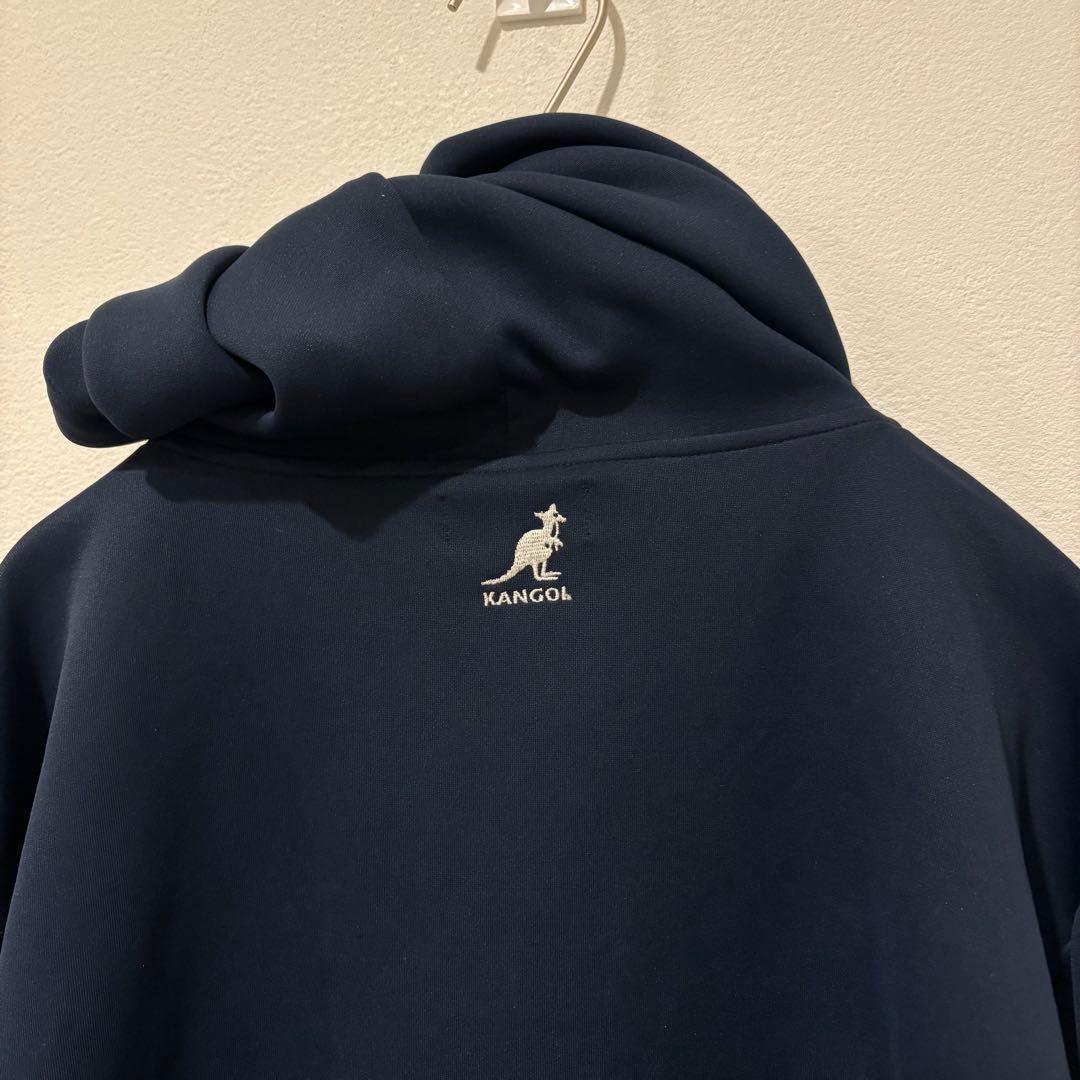 カンゴール パーカー ジップアップ フーディー 紺色　ネイビー L ワンポイント 10