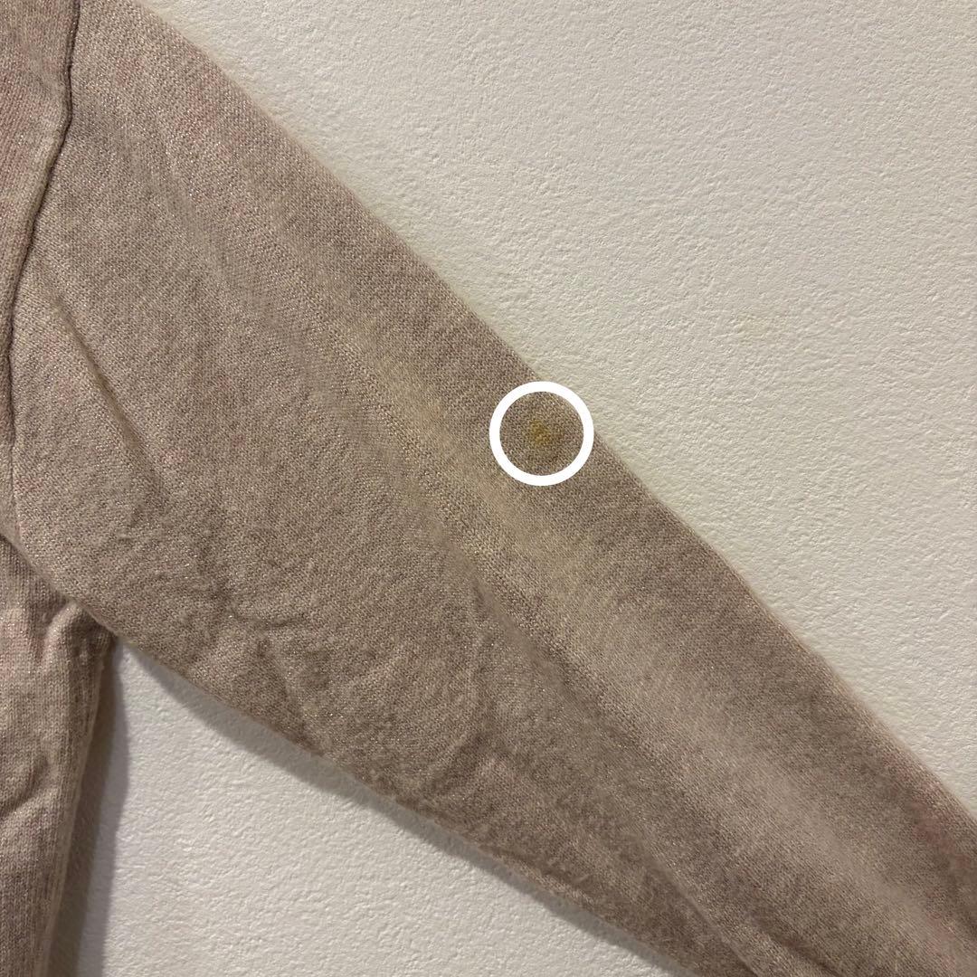 グリーンレーベルリラクシング ニットカーディガン ベージュ Vネック　M 前開き 7